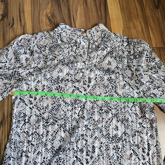Aqua Animal Snake Print Blouse XS - Picture 3 of 7